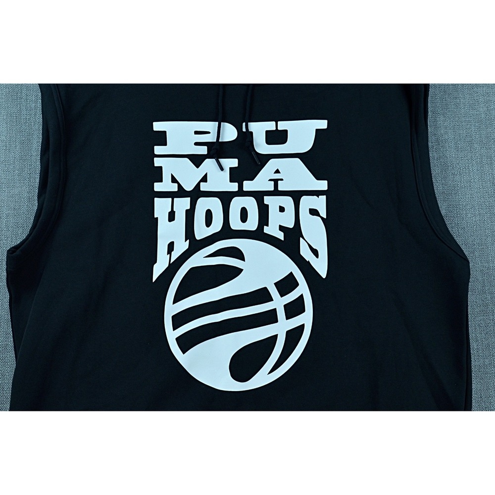 Puma Hoodie Men's 2XL Black Hoops Posterize 2.0 Sweatshirt Graphic Pullover NWT - Picture 3 of 12
